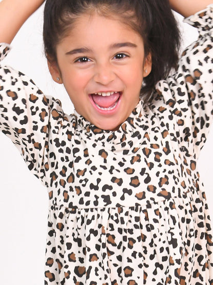 Little Carrot Premium Flared Animal Printed Dress