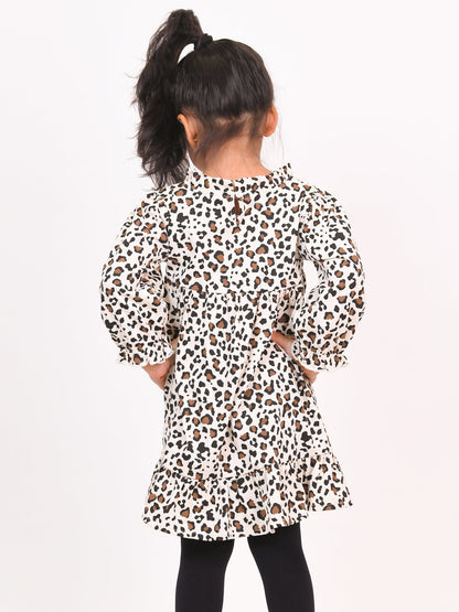 Little Carrot Premium Flared Animal Printed Dress